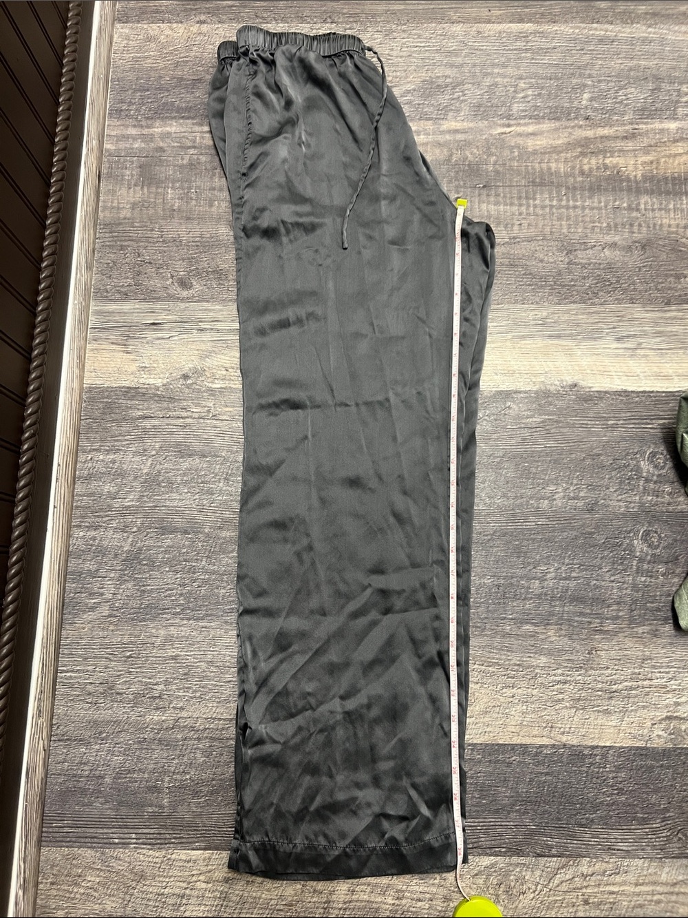 Quince Gray Wide-Leg Drawstring 100% Silk Pants - Picture 5 of 6